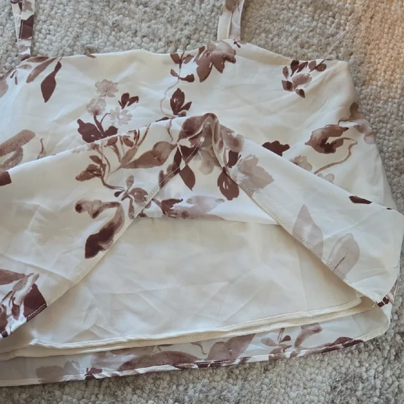 Magaschoni Cream and Brown Floral Camisole - Picture 2 of 7